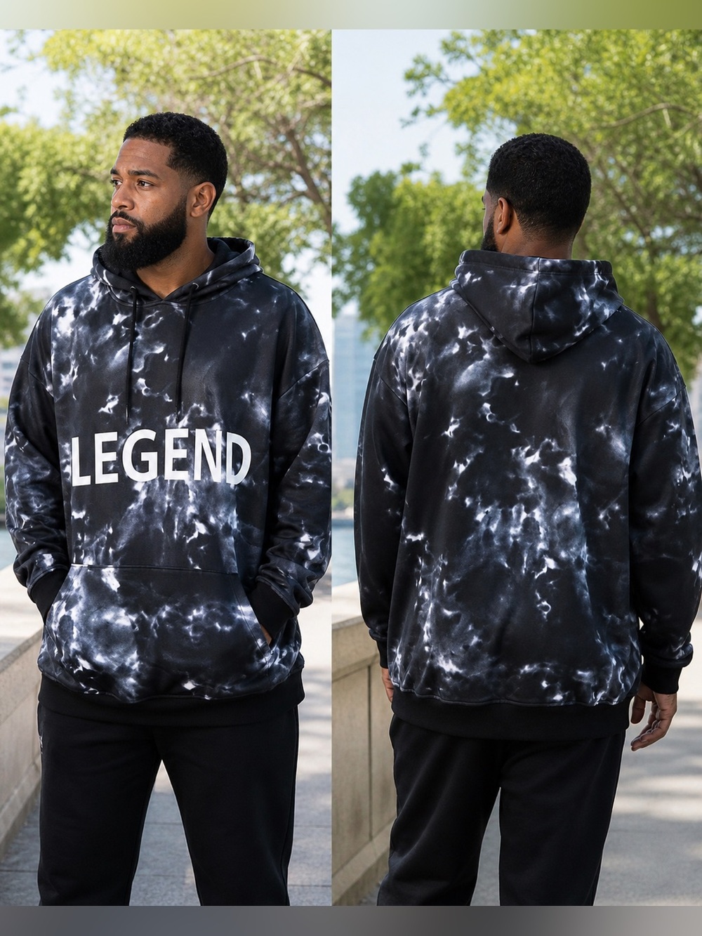 Galaxy by Harvic “LEGEND” Tie Dye Hoodie 3XL NWT Big & Tall